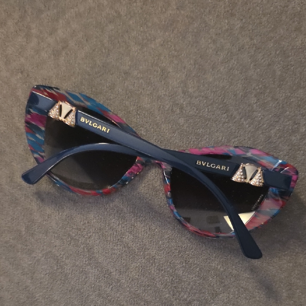 Bulgari Blue and Gold Accented Eyewear